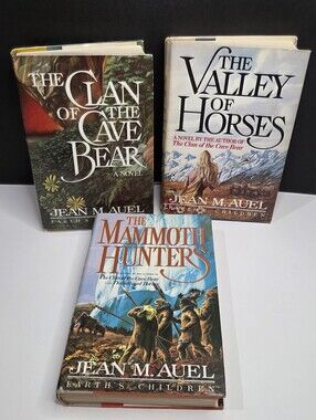 Jean M Auel Earth's Children Hardcover Book Club Edition Bundle Books 1-3